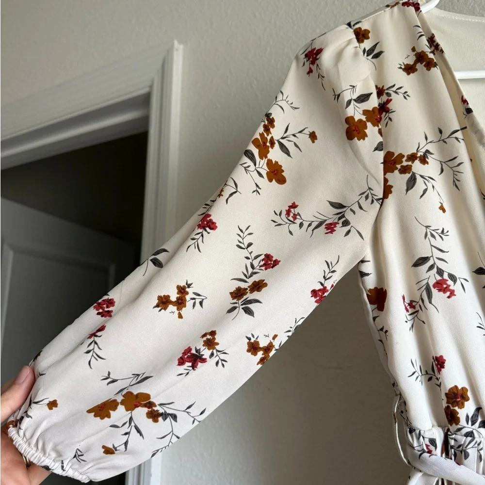 Roolee Floral Wrap Dress midi XXS - Picture 3 of 6